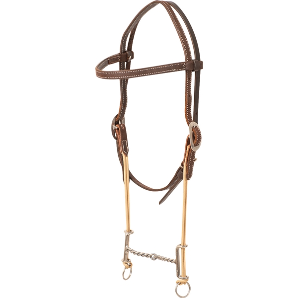Martin Saddlery® Browband Loomis Gag Bridle w/Twisted Wire Mouthpiece