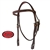 Teskeys Roughout & Tooled Browband Headstall-Dark Oil