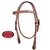 Teskeys Roughout & Tooled Browband Headstall-Natural