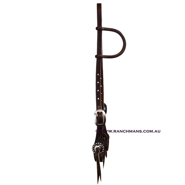 Ranchman's 5/8" Sliding One Ear Rosettes Headstall