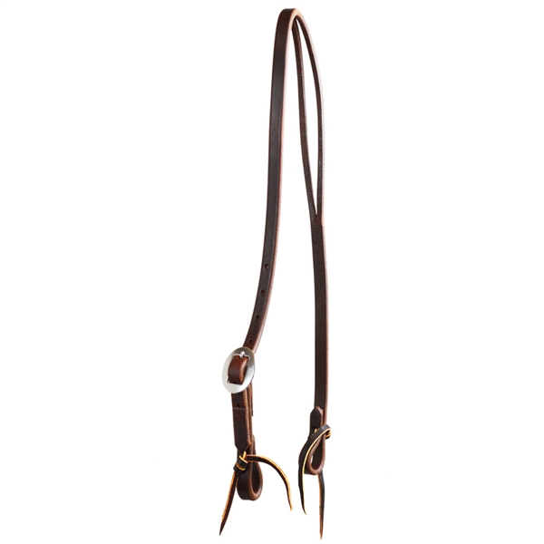 Ranchman's 3/4" Single Buckle Slit Ear Headstall-Cart Buckle