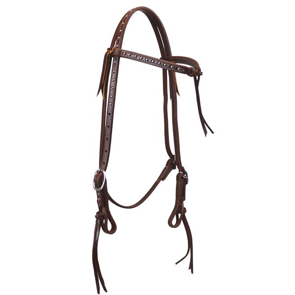 Ranchman's 5/8" Browband Dot Bridle w/Pineapple Knots