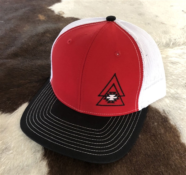 Level Up Apparel® Red,Black & White Cap