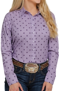 Cinch® Ladies ARENAFLEX Violet & Purple Shirt