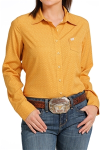 Cinch® Ladies ARENAFLEX Button Down Gold Shirt