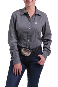 Cinch® Ladies Solid Charcoal Grey Shirt