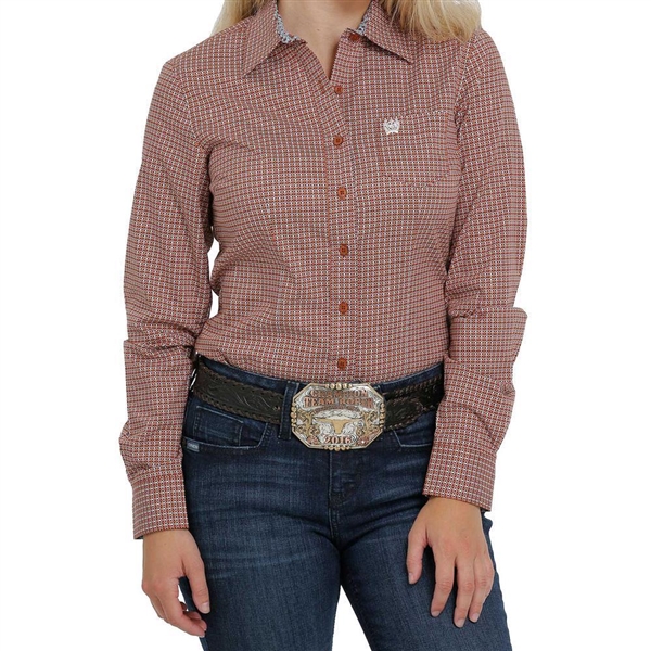 Cinch® Ladies Copper Printed Button Down Shirt