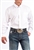 Mens Cinch® Solid White Pinpoint Oxford Buttondown Shirt - White