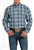 Mens Cinch® Light Blue Plaid Buttondown Shirt