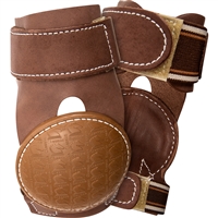 Classic Equine® Pro Reiner Leather Skid Boots-Chocolate-Velcro