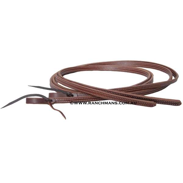 Ranchman's Extra Heavy D&S Harness Leather Split Reins