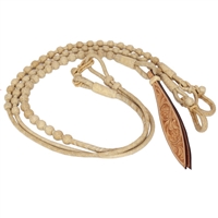 Ranchman's 50" 12 Plait Natural Braided Rawhide Romal Reins
