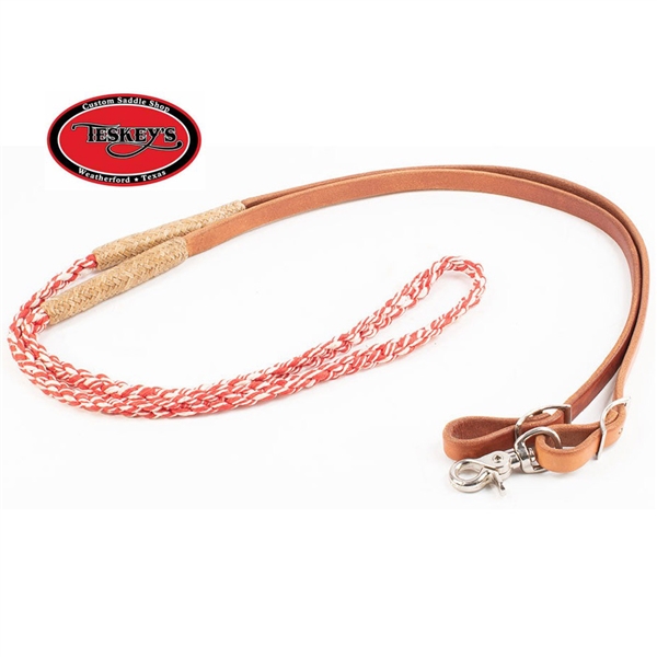 Teskey's Round Braided Rope With Leather Roping Rein