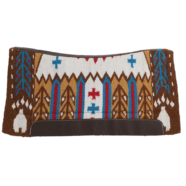 Showman® Contoured Wool Top Saddle Pad - Bear Paw