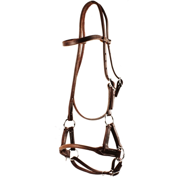Ranchman's Rolled Harness Leather Sidepull