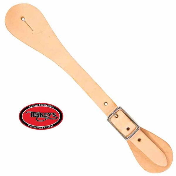 Teskey's Adult Straight Natural Skirting Leather Spur Straps