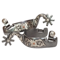 Ranchman's Men's Steel Floral Scroll Spurs