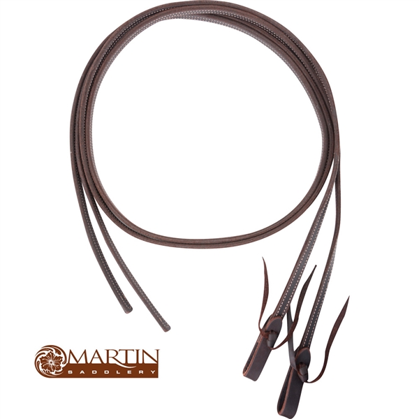 Martin Saddlery® 5/8" Double & Stitched Heavy Latigo Leather Split Reins