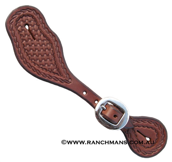 Ranchman's Ladies Shaped Running Rope Spur Straps