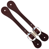 Ranchman's Mens Straight Latigo Spur Straps w/Cart Buckles
