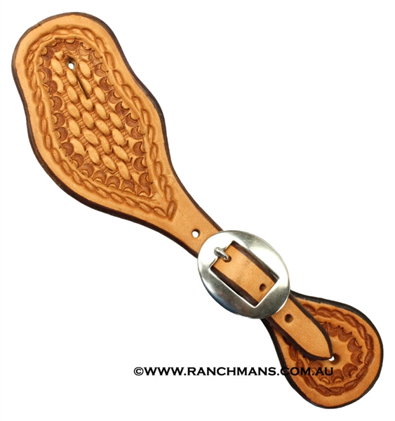 Ranchman's Ladies Shaped Running Rope Spur Straps