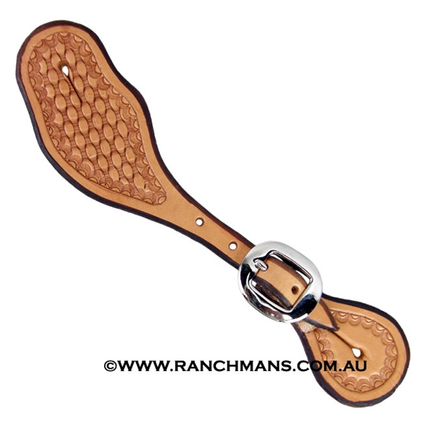 Ranchman's Ladies Shaped Shell Border Spur Straps