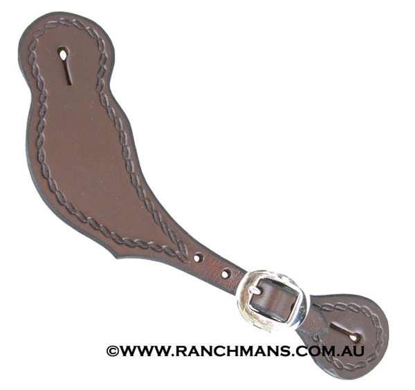 Ranchman's Oiled Men's Running Rope Spur Straps