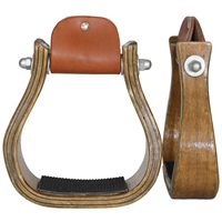 Ranchman's Oak Wood Barrel Racing Stirrups