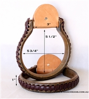 Ranchman's Rawhide Covered Oxbow Stirrups