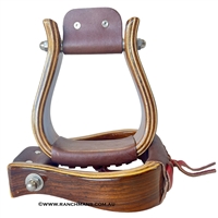 Ranchman's Gloss Finish Walnut Stirrups - 2" Tread