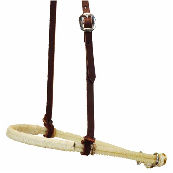 Ranchman's Double Rope Tiedown Noseband w/Rawhide
