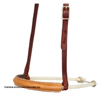 Ranchman's Single Rope Tiedown Noseband w/Leather