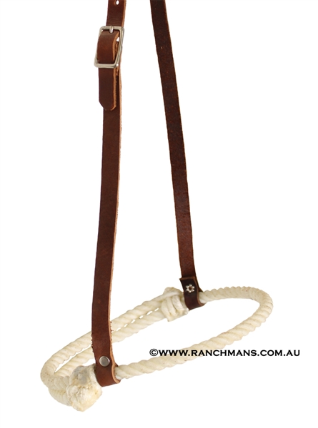 Ranchmans Adjustable Rope Caveson Noseband
