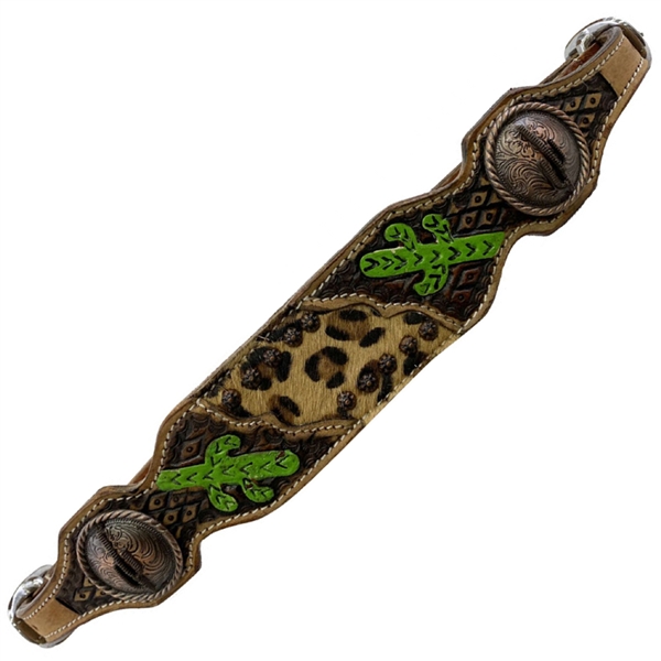 Showman® Cheetah & Cactus Breast Collar Wither Strap