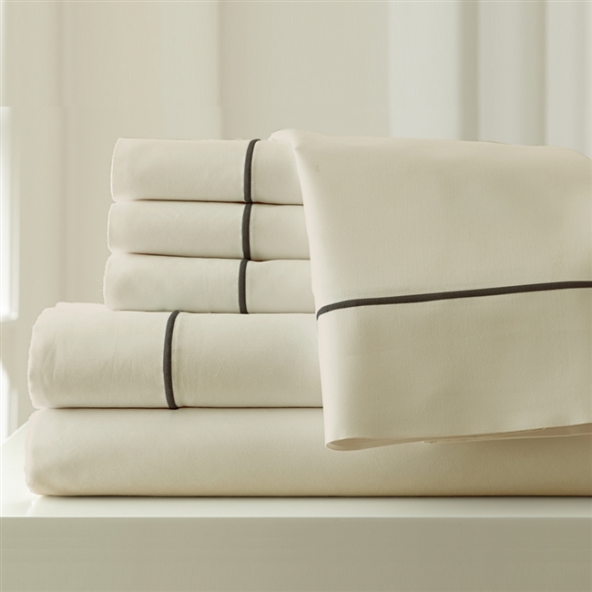 6 piece Cal King Cotton Polyester Blend Sheet Set