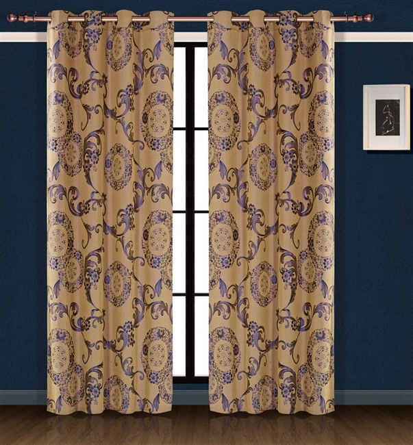 Venus Dolce Mela Damask Drapes