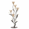 Bouquet Candle Holder With Golden Candle Cups