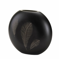 Designer Vase - Wood - Feather Imprint