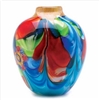 Fantasia Floral Art Glass Vase