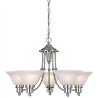 5 Light Brushed Nickel chandelier