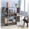 Modern Bookcase Display Cabinet in a Dark Taupe Wood Finish