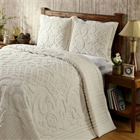 Full Size Chenille Bedspread In Ivory
