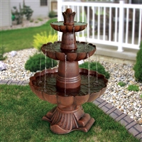 3 Tier Outdoor Garden Fountain Bronze Color