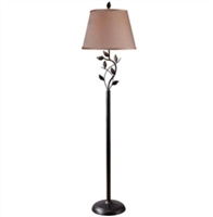 Vine Leaves Floor Lamp - Rubbed Bronze Finish