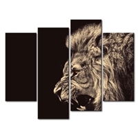 Roaring Lion Wall Art - Big Kitty - Picture Print on Canvas