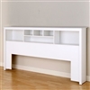 King Size Stylish Bookcase Headboard in white.