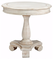 Ashley Furniture Round Cottage Accent Table Chipped White