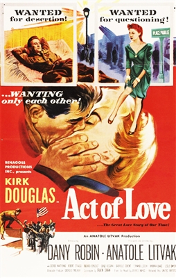 Act of Love (1953) Kirk Douglas, Gabrielle Dorziat, Brigitte Bardot