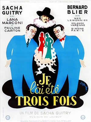 Je l'ai ete Trois Fois (1952) Sacha Guitry, Bernard Blier, Lana Marconi