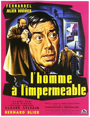 L'Homme a L'Impermeable (1957) Julien Duvivier; Fernandel, Jacques Duby